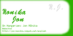 monika jon business card